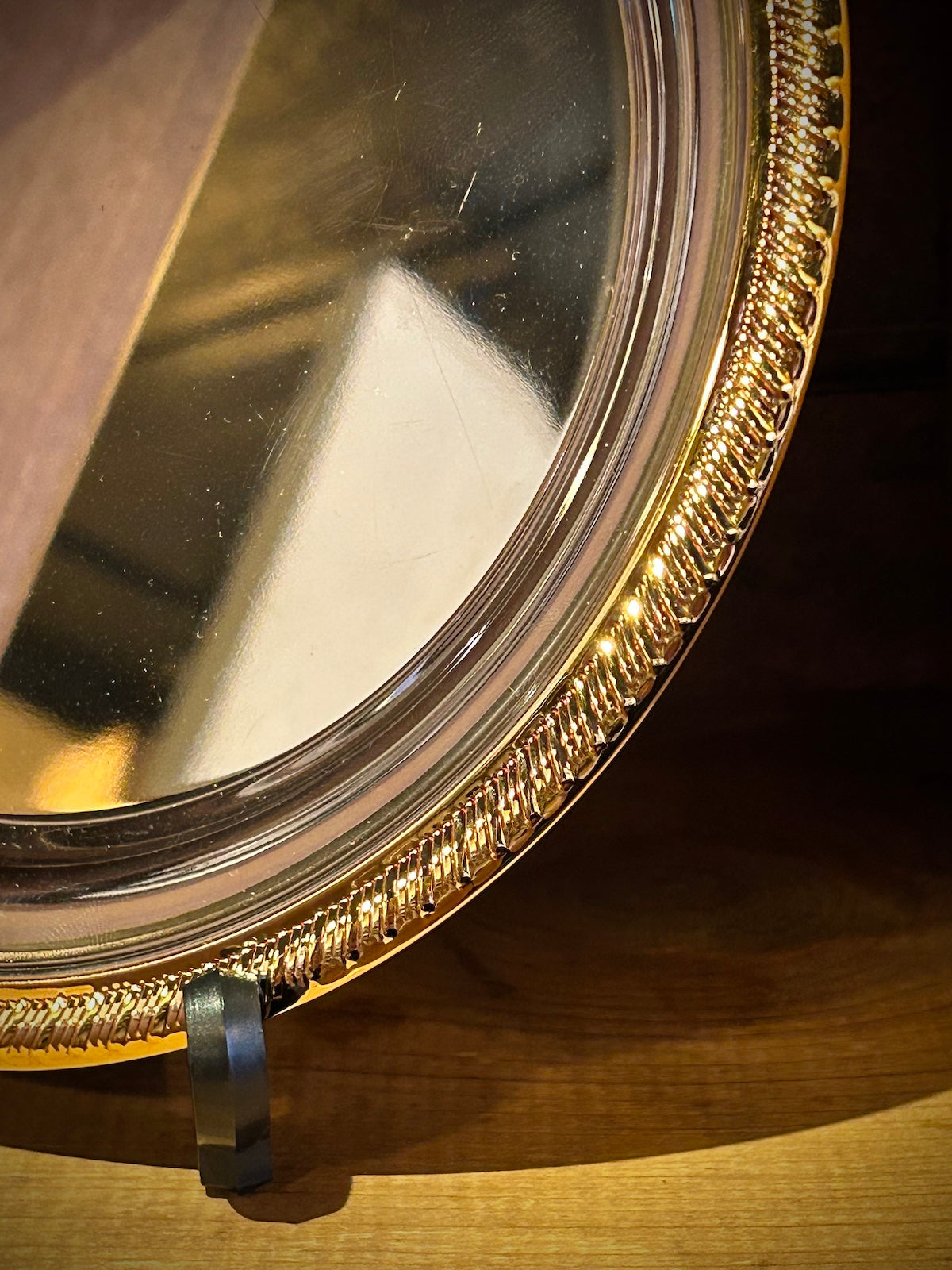 Silverplate Tray/Plate with Gold Rope Rim