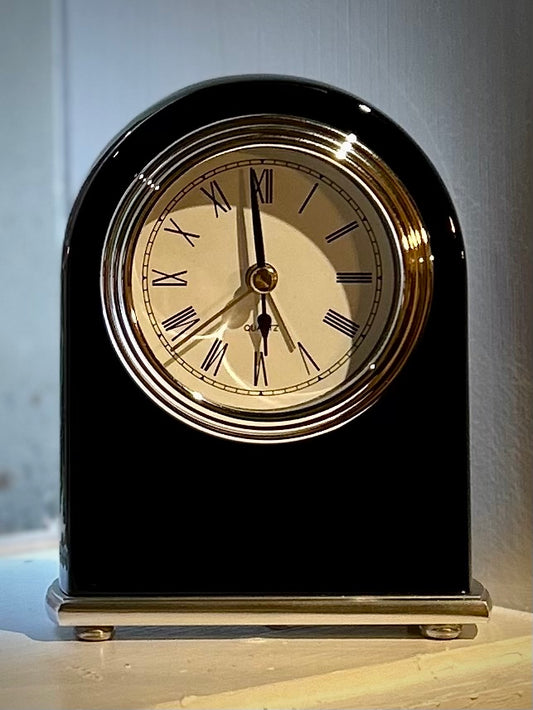 Small Black Arch Desk Clock