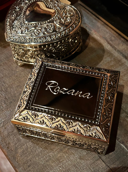 Small Square Ornate Jewelry Box