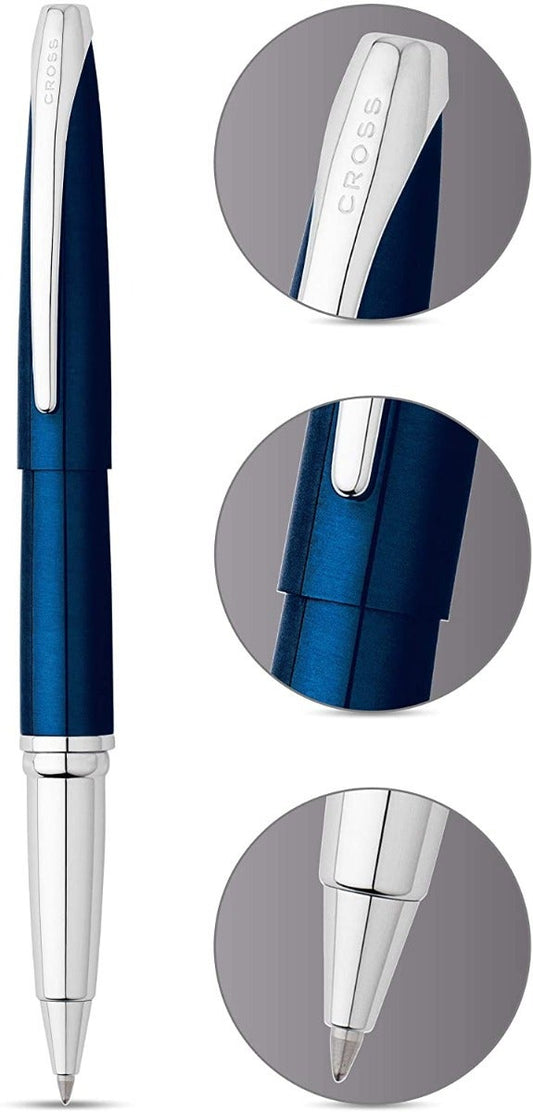 Cross® ATX® Translucent Blue with Chrome Trim Selectip Rollerball Pen