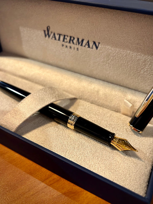 Waterman Hémisphère Black with Gold Trim Fountain Pen