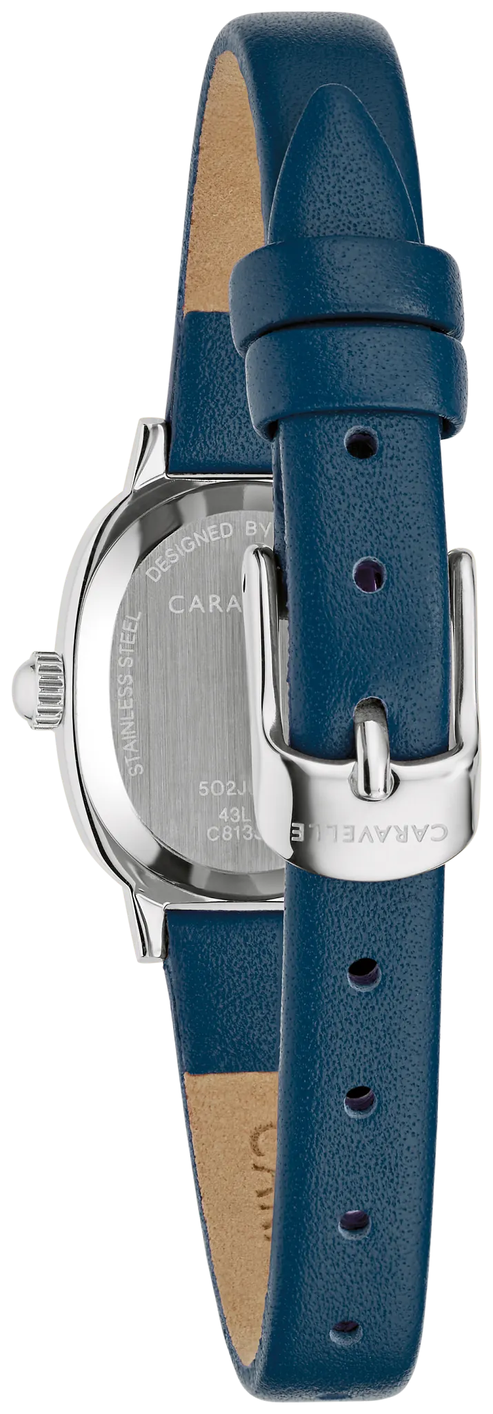 Caravelle by Bulova Ladies "Vintage" Classic Blue Leather Strap Watch