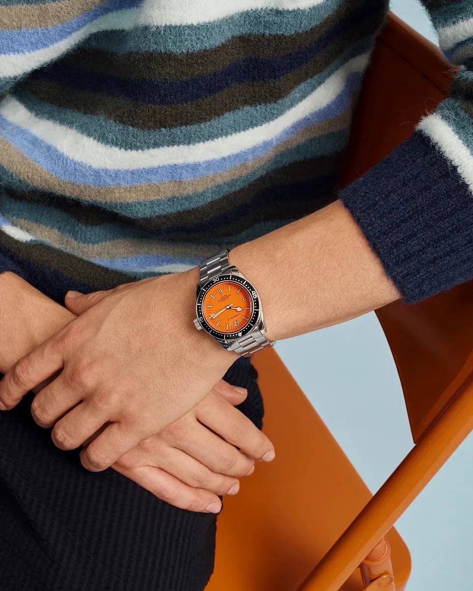 Caravelle by Bulova "Vintage" Sea Hunter Orange Dial Automatic Dive Watch