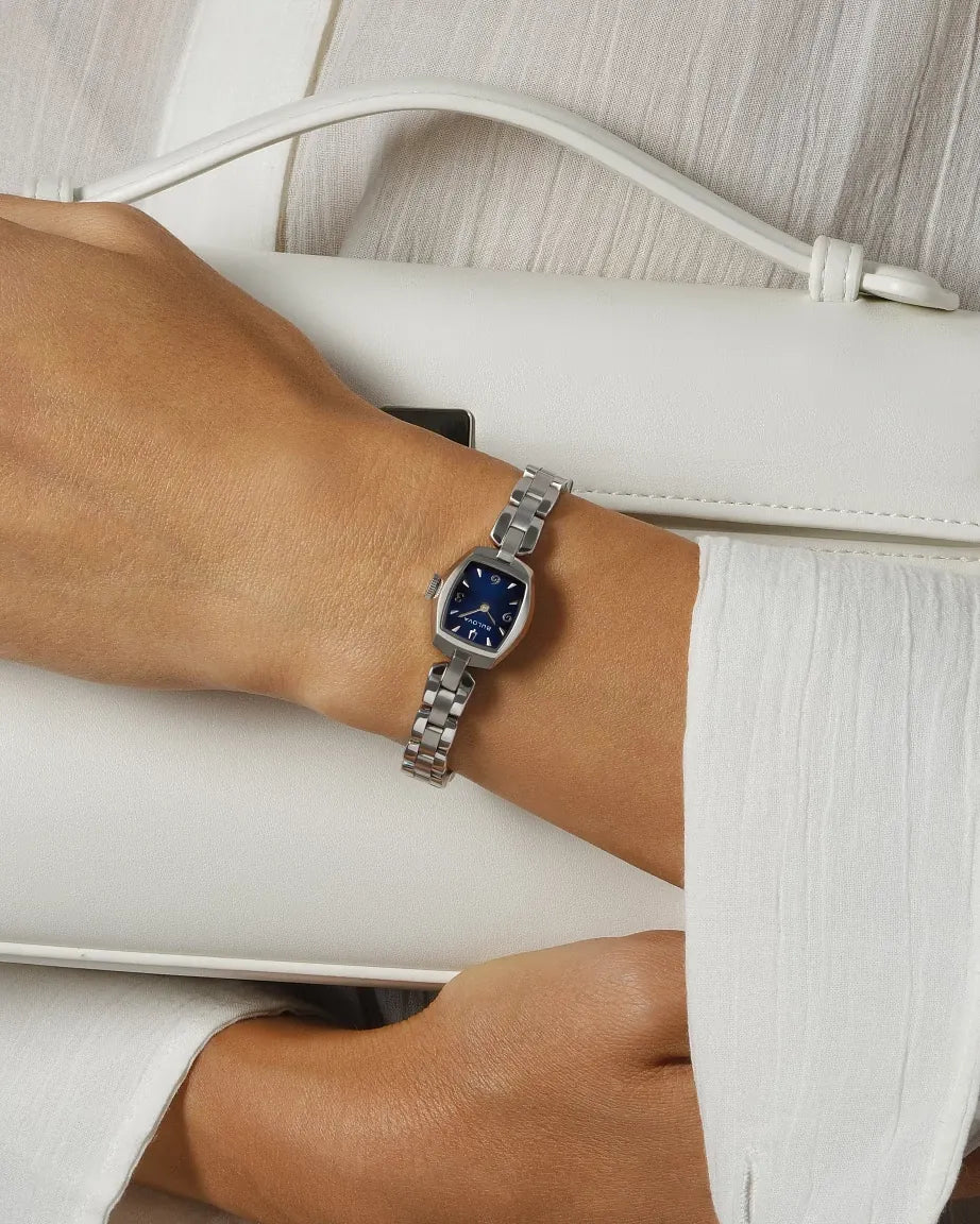 Bulova Ladies Goddess of Time "Jackie" Blue Dial Stainless Steel Watch