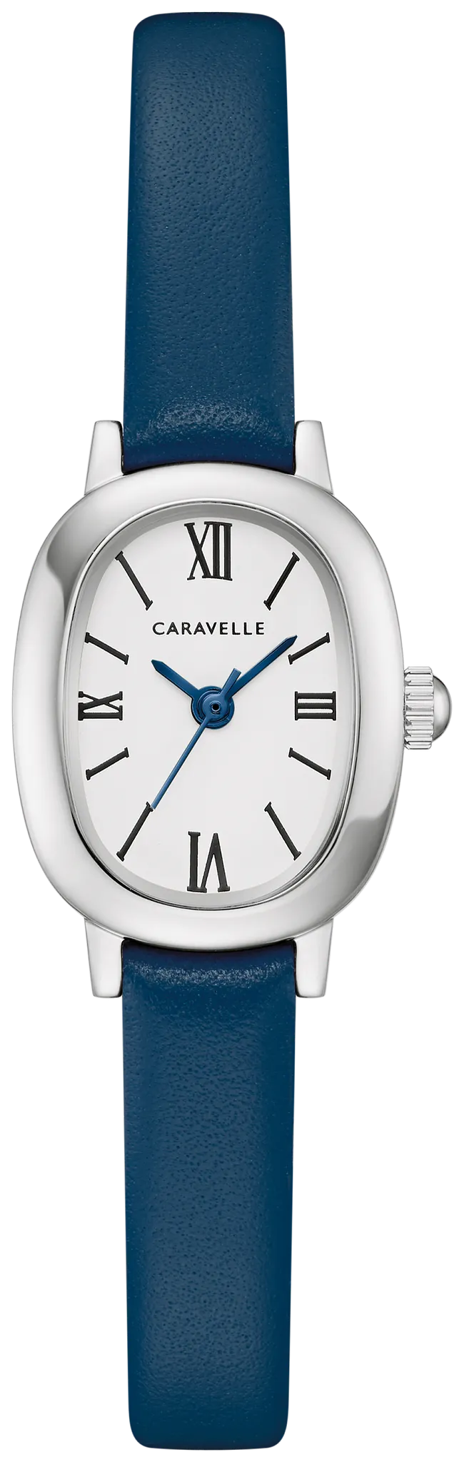 Caravelle by Bulova Ladies "Vintage" Classic Blue Leather Strap Watch