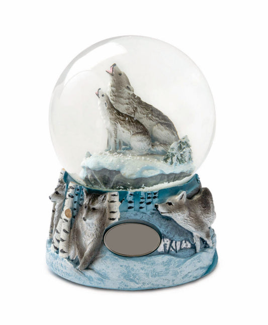 Wolf 100mm Musical Snow Globe