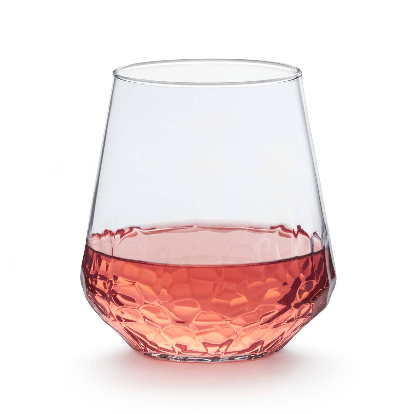 Libbey Hammered Base Stemless Wine Glass 17.75 oz