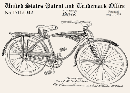 Schwinn Bicycle Patent Greeting Card