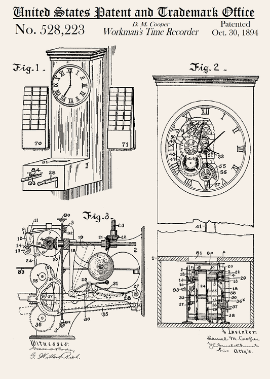 Workman's Time Recorder Patent Retirement Greeting Card