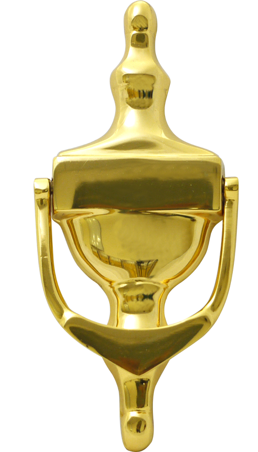 Urn Door Knocker Polished Brass