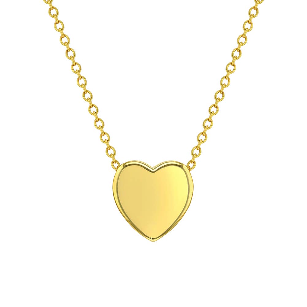 Gold Plated Sterling Silver Girls' Heart Necklace