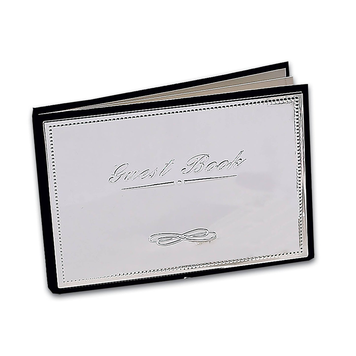 Beaded Silver Cover Guest Book