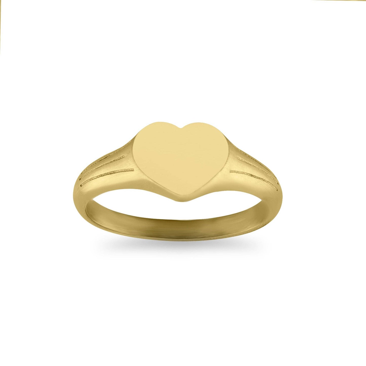18k Gold PVD Heart Signet Ring